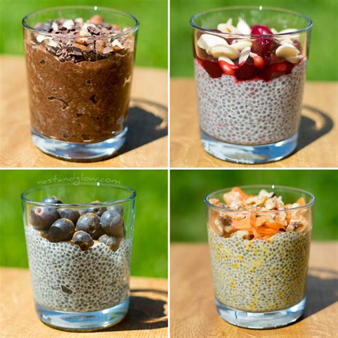 Overnight Chia Pudding 4 Ways Nest And Glow