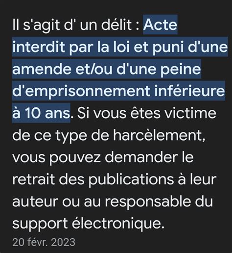 Hein Chan on Twitter Rappelons que le cyber harcèlement est puni par