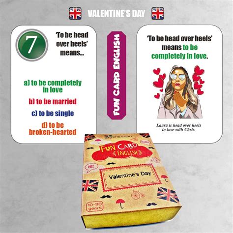 Fun Card English Valentines Day Fiszki Gra Do Nauki Języka