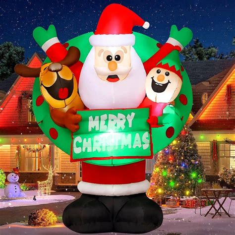 2 1m Santa Deer Elf And Wreath Christmas Inflatable Airfigs Inflatables