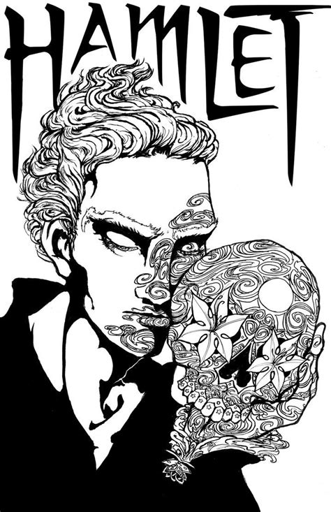 Illustration Art Drawing Hamlet Skull Painting