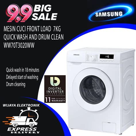 Jual Mesin Cuci Front Loading Kg Samsung Ww T Ww Quick Drive