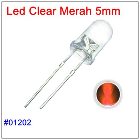 Jual Led Clear Merah Mm Diffused Diode Led Bening Hidup Merah Red