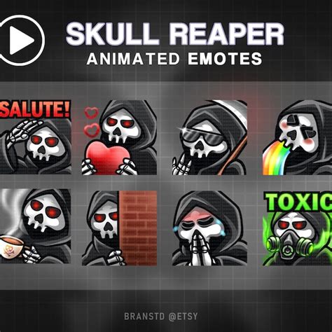 Twitch Alerts Skull Animated Etsy