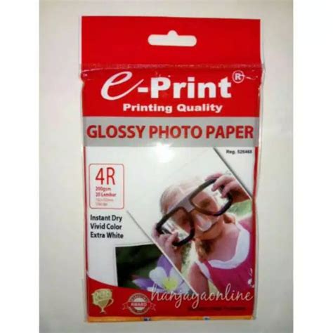 Jual Kertas Foto Eprint Glossy Photo Paper R Shopee Indonesia