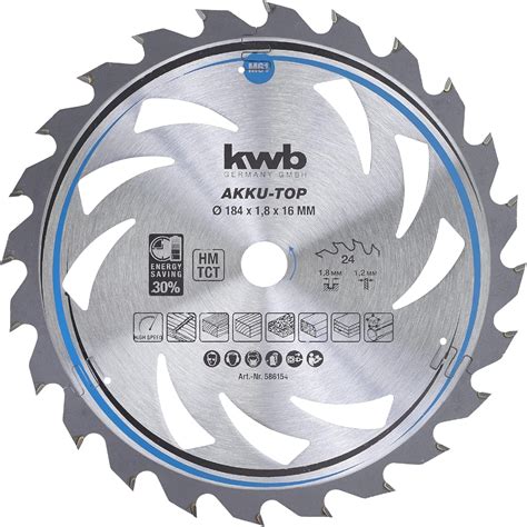 Kwb Energy Saving Lame De Scie Circulaire Easy Cut X Mm Coupe