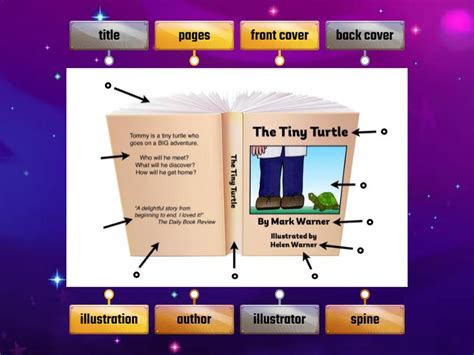 Label the Parts of a book - Labelled diagram