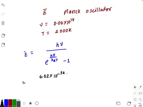 Solved Calculate The Average Energy Of A Planck Oscillator Of