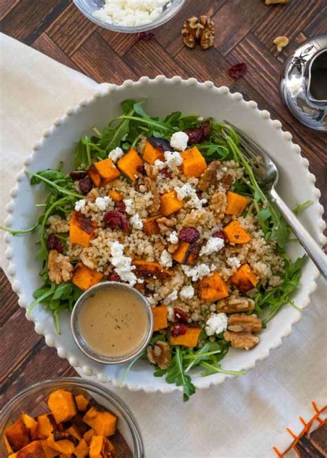 Roasted Pumpkin And Quinoa Salad With Balsamic Vinaigrette Worn Slap Out