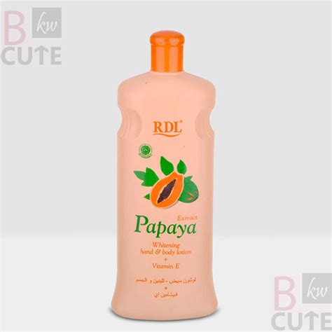 RDL Papaya Hand And Body Whitening Lotion Orange 600ml Bcute Kw