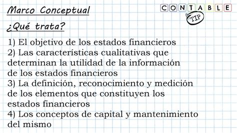 Contable Tip Marco Conceptual Contabilidad