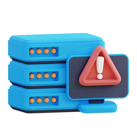 3d Illustration Of Server Data Security Alarm 19875450 Png