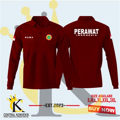 Jual Kaos Kerah Poloshirt Kaos Polo Perwat Lengan Panjang Kaos