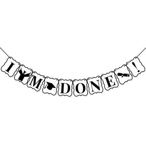 Buy Katchon Im Done Graduation Banner No Diy Graduation Party