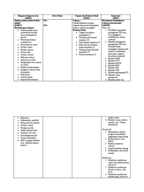 Sdki Risiko Perfusi Serebral Tidak Efektif Pdf