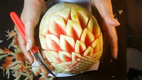 Art Of Watermelon Carving For Beginners Fruit And Vegetable Design