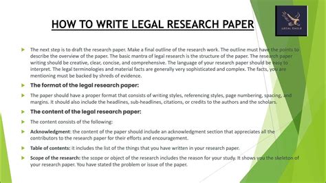 How To Write Legal Research Paper Youtube