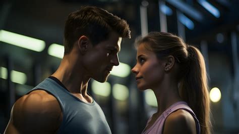 Premium Ai Image Couples Gym Session