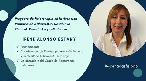 Iv Jornadas Nacionales De Fisioterapia En Atenci N Primaria Irene