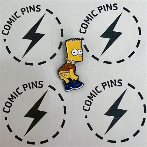 Bart Simpson Dont Tread On Me The Simpsons Enamel Pin Etsy