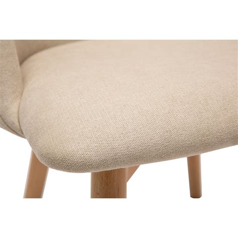 Miliboo Chaises Scandinaves En Tissu Effet Velours Beige Et Bois