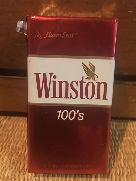 Winston 100s Flavor Seal Cigarette Soft Pack Danlys Vintage