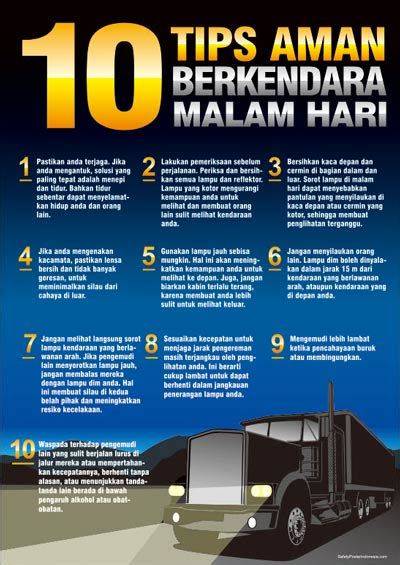 Tips Aman Mengemudi Saat Hujan Safety Poster Indonesia