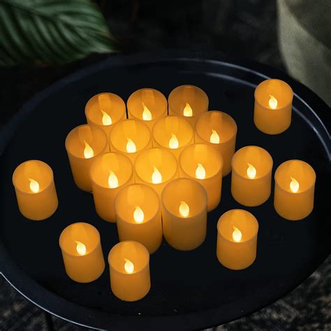 FURORA LIGHTING Paquete de 24 velas votivas LED velas de té sin llama