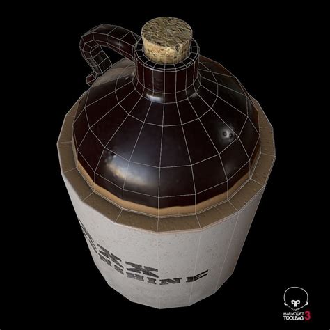 3d Model Moonshine Jug Vr Ar Low Poly Cgtrader