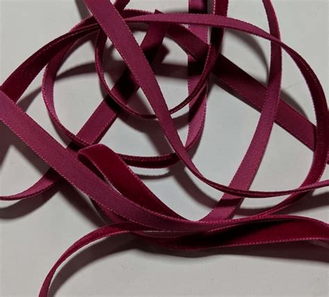 French VELVET Ribbon FUCHSIA PINK By The Yard 3 8 Inch Etsy