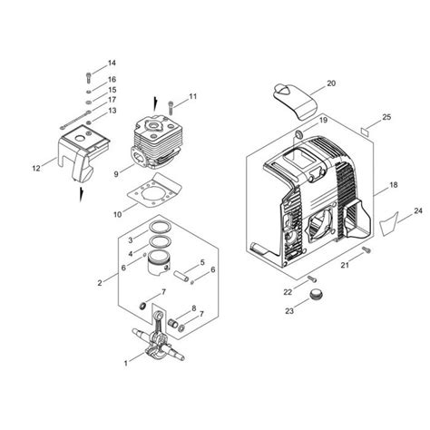 Cylinder Piston Crankshaft For Shindaiwa Eb Backpack Blower L S