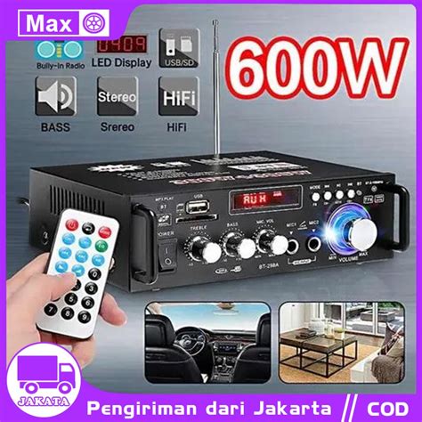 Jual Av Bt Ampli Amplifier Bluetooth Audio Karaoke Home Theater Fm