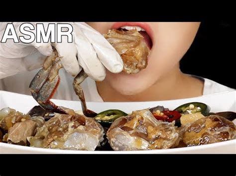 Asmr Soy Sauce Marinated Raw Crabs Ganjanggejang Eating Sounds Mukbang