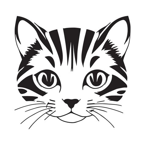 Cat Head Vector Illustration 22586522 Vector Art At Vecteezy