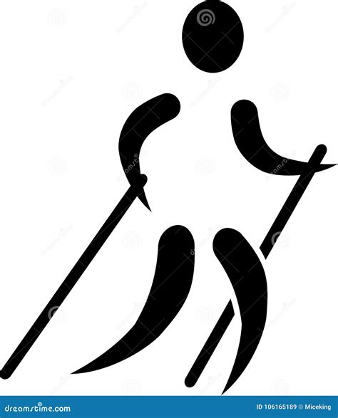 Nordic Walking Icon Stock Vector Illustration Of Icon