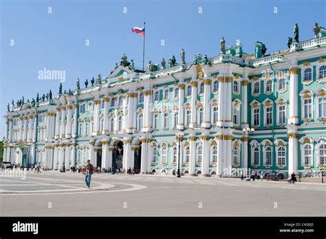 Russia St Petersburg Palace Square Russian Baroque Winter Palace