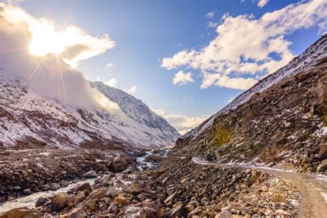 Chandra River Valley Spiti Stock Image Image Of River India