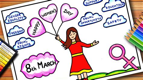 International Womens Day Drawing International Women S Day Poster