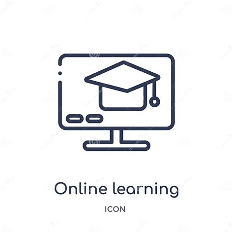 Linear Online Learning Icon From Future Technology Outline Collection