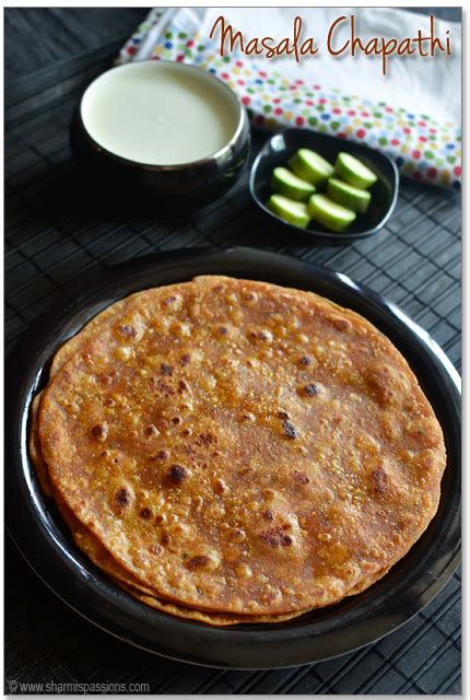 Masala Chapati Recipe - Sharmis Passions