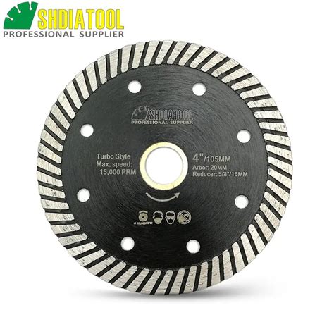 SHDIATOOL Diamond Hot Pressed Diamond Turbo Saw Blade Hard Material