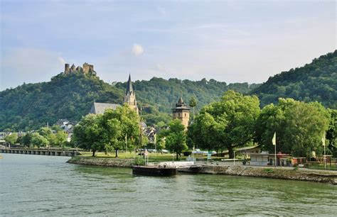 Foto Vista Del Pueblo Oberwesel Rhineland Palatinate Alemania