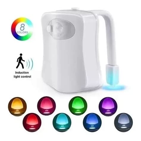 2 Luz Abajur Vaso Sanitario Lightbowl Sensor Led 8 Cores MercadoLivre