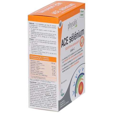 Physalis Ace Sélénium 45 Pcs Redcare Pharmacie