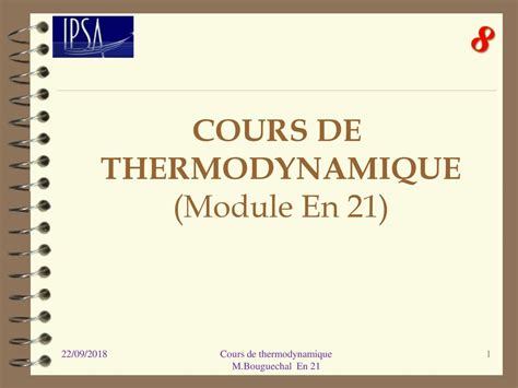 Cours De Thermodynamique Module En Ppt T L Charger