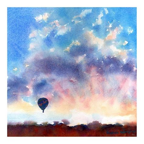 Infatuated Hot Air Balloon Sunset Painting Balloon Painting Hot