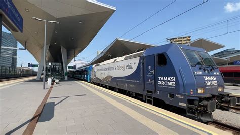 MÁV TRAXX indul departs abfahrt EuroCity vel Wien Hauptbahnhof