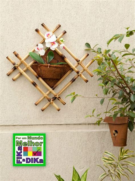 Decore Seu Jardim Bamboo Wall Decor Bamboo Crafts Bamboo Decor