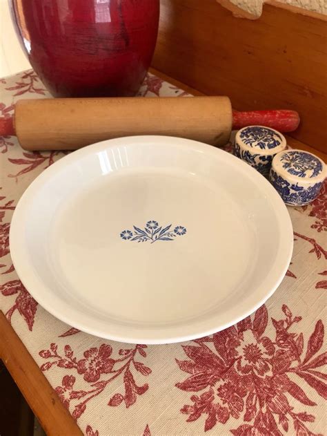 Vintage Corning Ware Cornflower Blue Pie Plate P Blue Cornflower