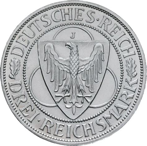 Weimar Reichsmark Rheinlandr Umung In St J